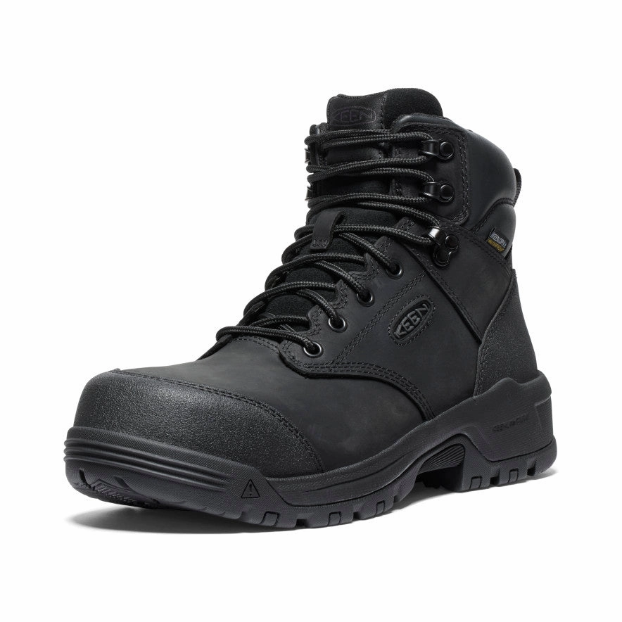 Men's Evanston 6" Waterproof Boot (Carbon Toe)  |  Black/Black Quick Drying Snowy Path Pure Joy