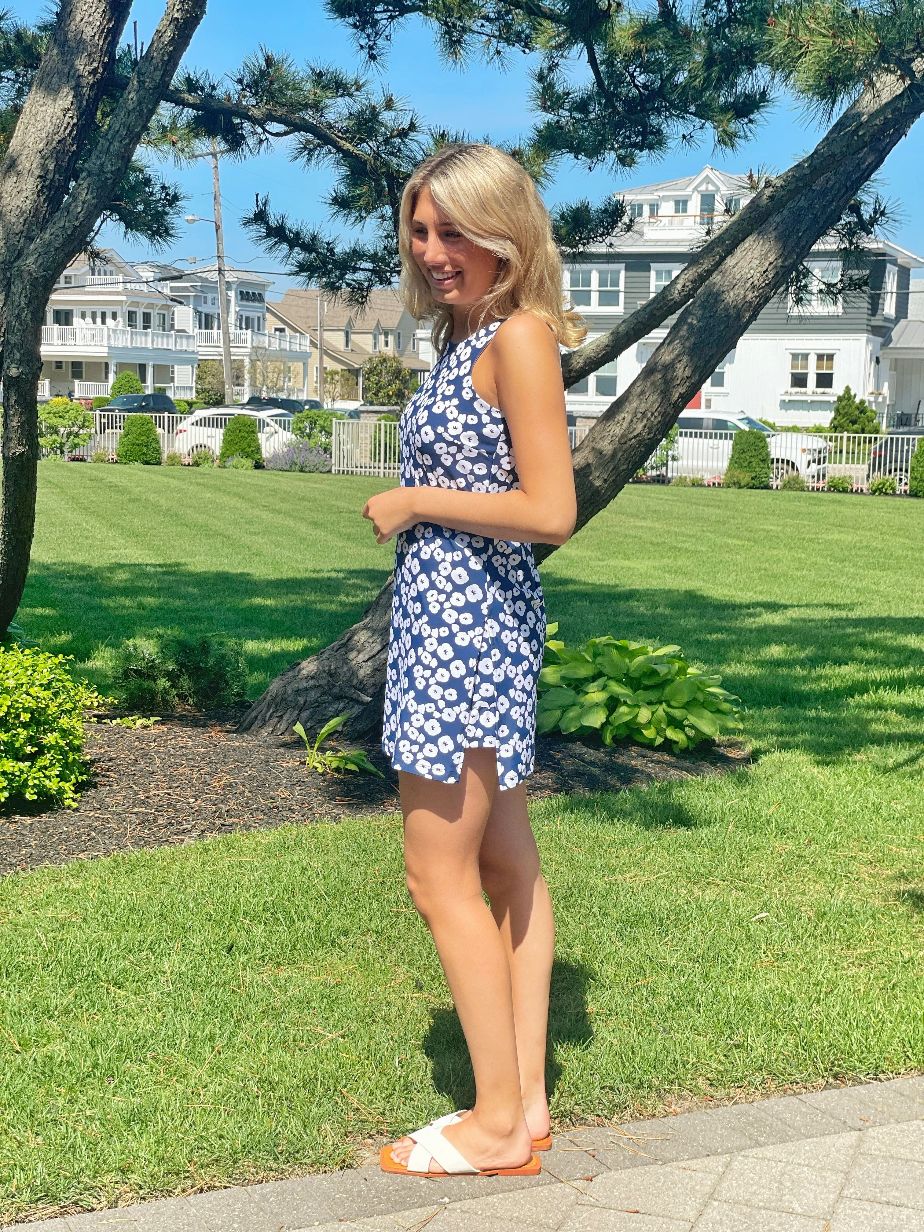 Flexible Mood Summer Skort Dress Mini Pop Art Navy