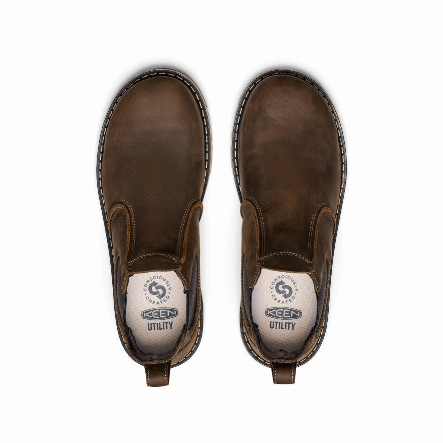 Thermal Core Urban Traveler Men's San Jose Chelsea 90 Heel Boot (Aluminum Toe)  |  Cascade Brown/Gum