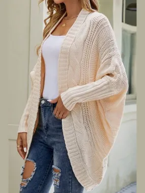 Breathable Knit Fabric WOMEN CHUNKY KNITTED SOLID FALL WINTER CARDIGAN