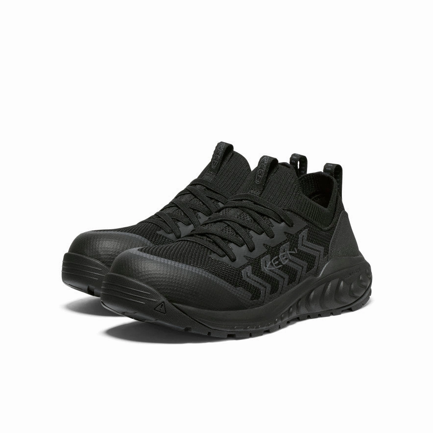 Daily Casual Comfy Urban Women's Arvada Shift Work Sneaker (Carbon Toe)  |  Black/Magnet