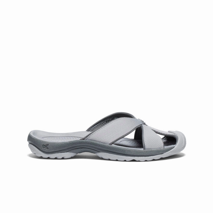 Lightweight EVA Non Toxic Material Composition Women's Bali Slide Sandal  |  Alloy/Steel Grey