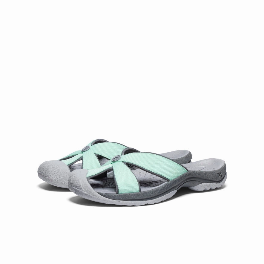 Women's Bali Slide Sandal  |  Lichen/Steel Grey Easy Slip On Shoes Quick Travel Slip