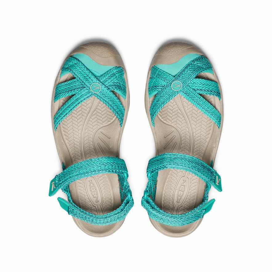 Hydrophobic Upper Material Foot Friendly Women's Bali Strap Sandal  |  Bright Aqua