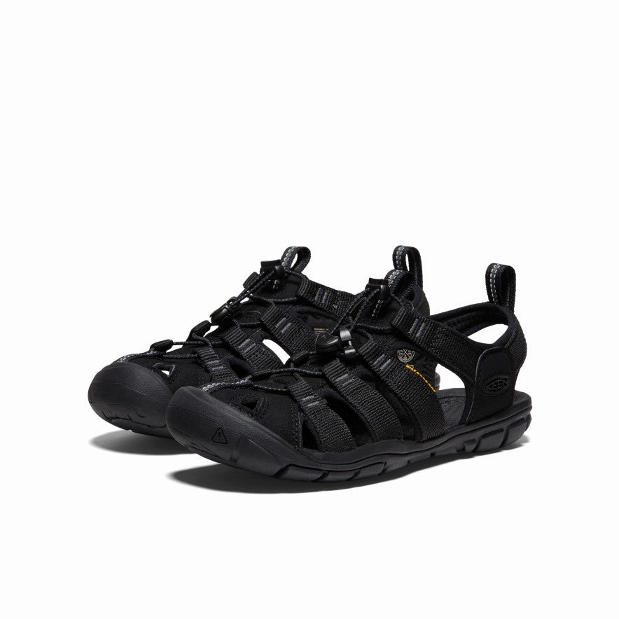 Wide Strap Practical Outdoor Footwear Women's Clearwater CNX Sandal  |  Black/Black