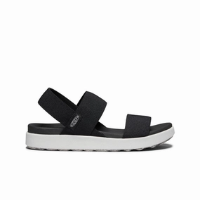 Women's Elle Backstrap Sandal  |  Black Classic Style Moisture Wicking Lining