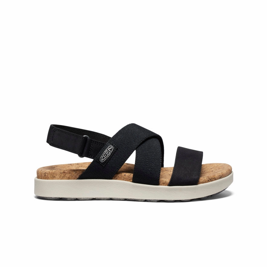 Relaxed Walk Flexible Walking Women's Elle Criss Cross Sandal  |  Black/Birch