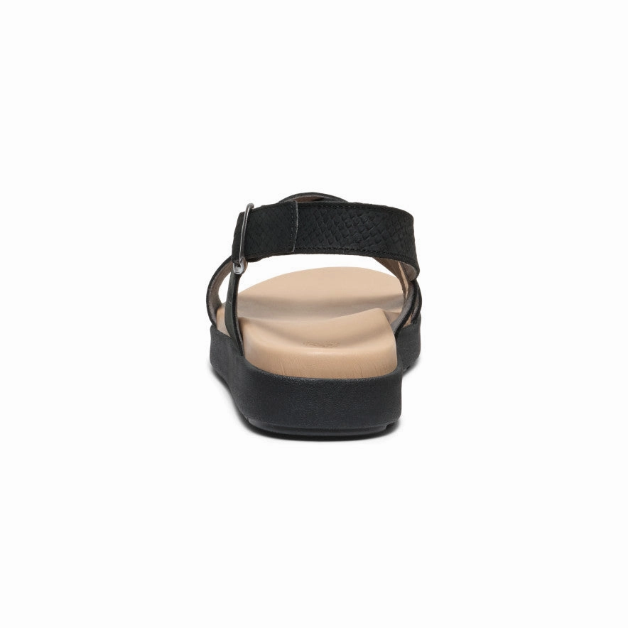 Outdoor Event Bay Walk Women's Elle Luxe Cross Strap Sandal  |  Black/Black