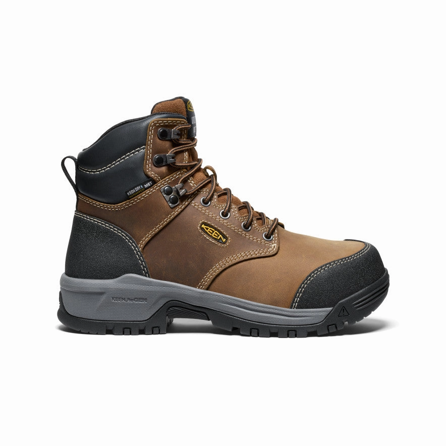Women's Evanston 6" Waterproof Boot INT MET (Carbon Toe)  |  Bison/Black Smart Footwear