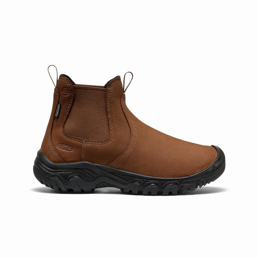 Sporty Look All Weather Cold Weather Commuter Women's Greta II Waterproof Chelsea  |  Bison/Black