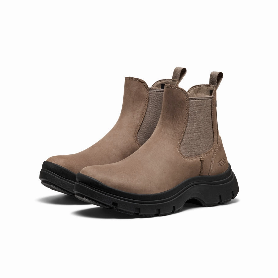 Low Profile Trail Exploration Impact Dispersing Sole Women's Kosa Chelsea Boot  |  Brindle/Black
