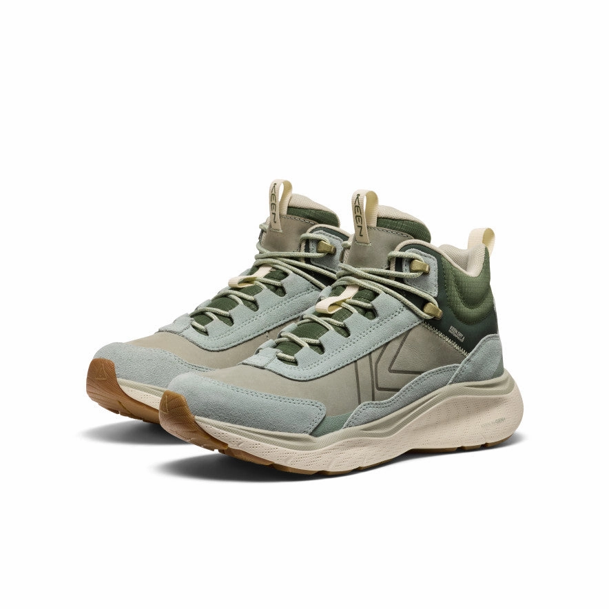 Women's Leiki Waterproof Leather Hiking Boot  |  Iceberg Green/Bronze Green Chelsea Design