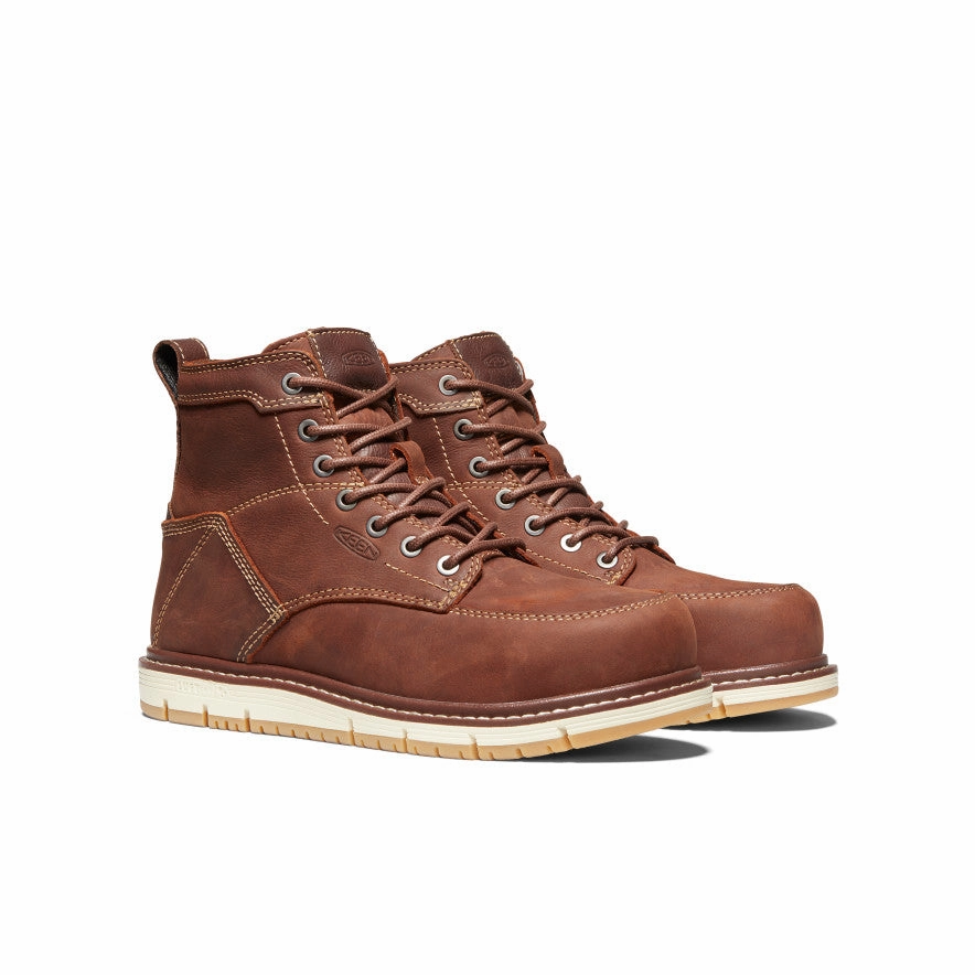 Strap Shock Absorbing Outdoor Trek Women's San Jose 6" Boot (Aluminum Toe)  |  Gingerbread/Gum