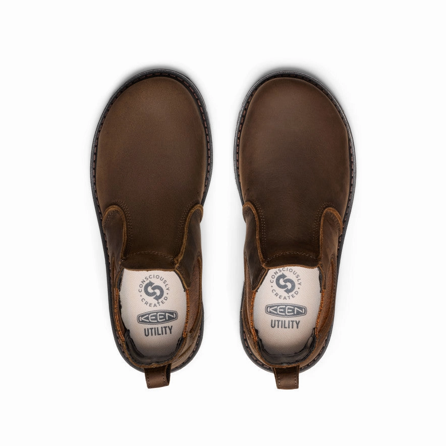 Women's San Jose Chelsea 90 Heel Boot (Aluminum Toe)  |  Cascade Brown/Black Day Wear Instant Fit