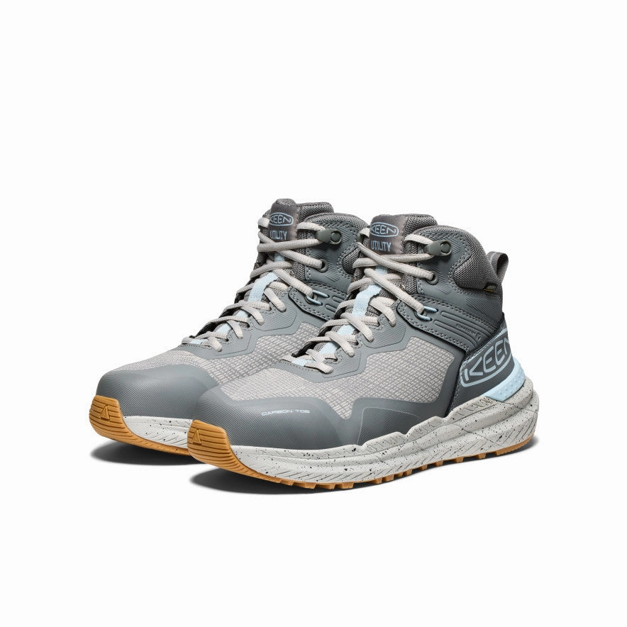 Women's Synchro Waterproof Work Boot (Carbon Toe)  |  Steel Grey/Gum Rainy Day Rapid Lacing System