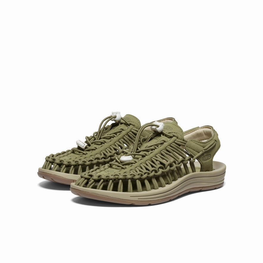 Reinforced Stitch Bonding Women's UNEEK Sneaker  |  Martini Olive/Safari