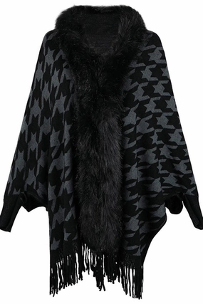 WOMENS OPEN FRONT FUR SHAWL JACKET Non Restrictive Mobility Non Restrictive Fit