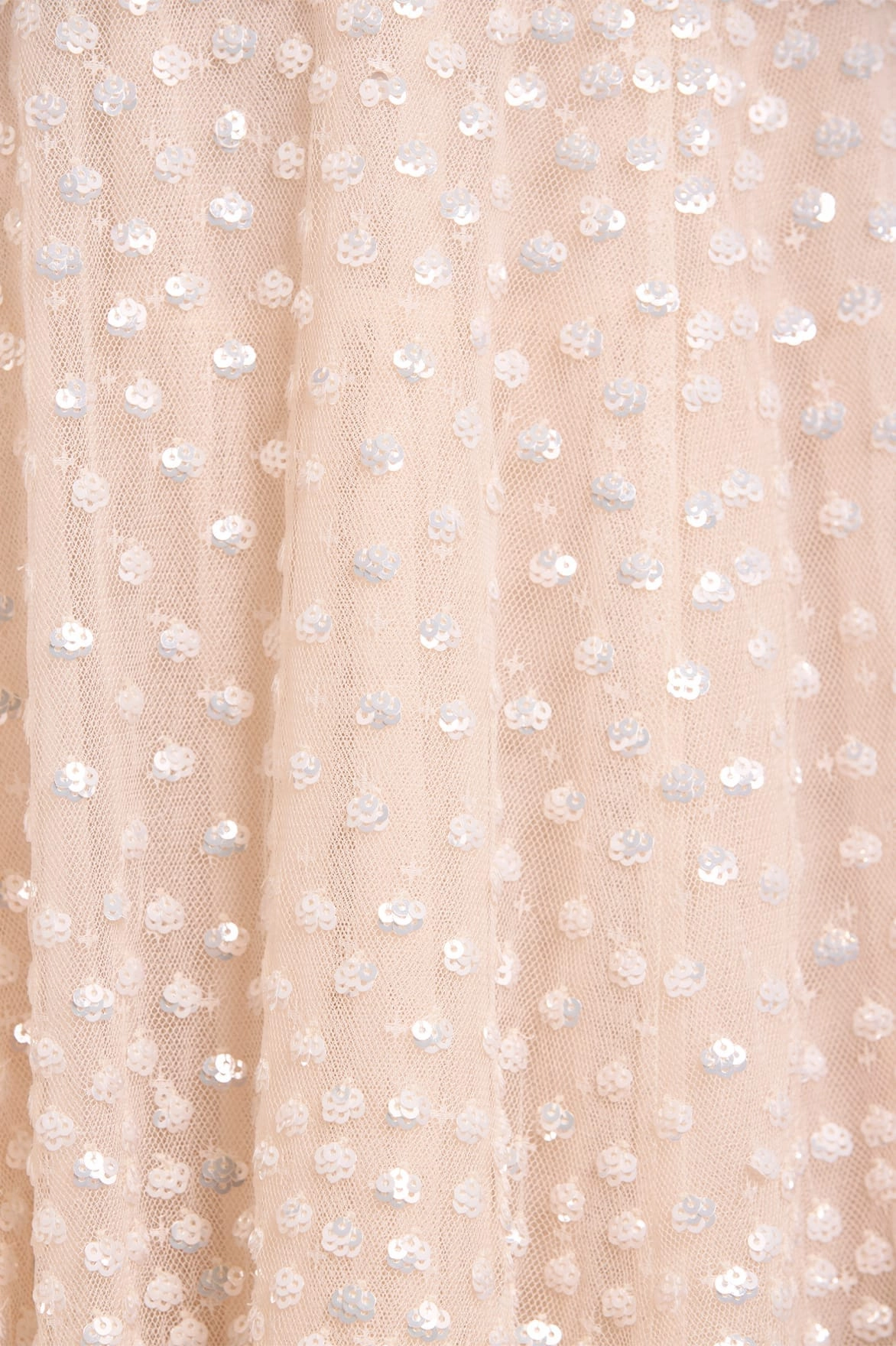 petite size Scatter Dot One-Shoulder Ankle Gown