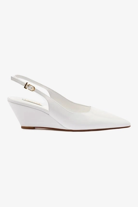 Loulou Pump In White Patent Leather Magic Mood