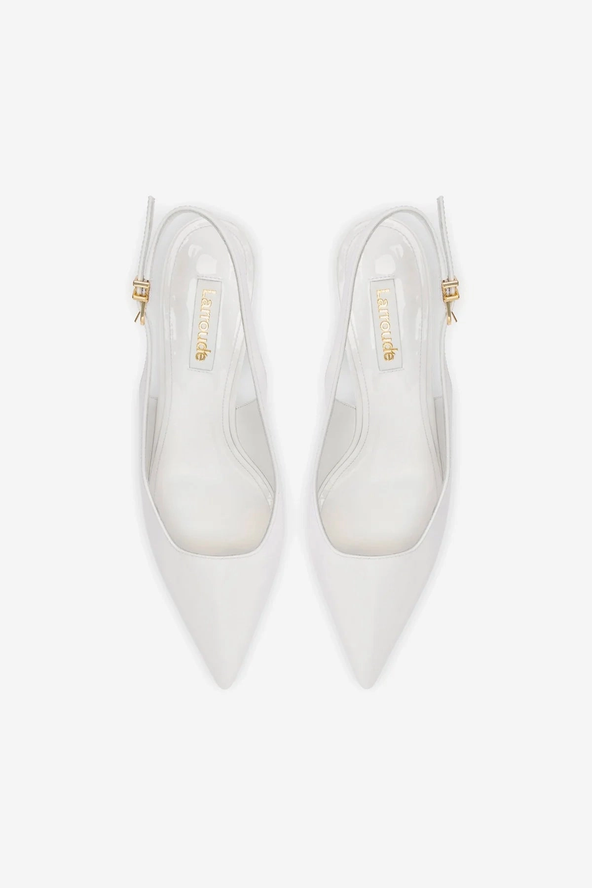 Loulou Pump In White Patent Leather Rich Glow Style Base