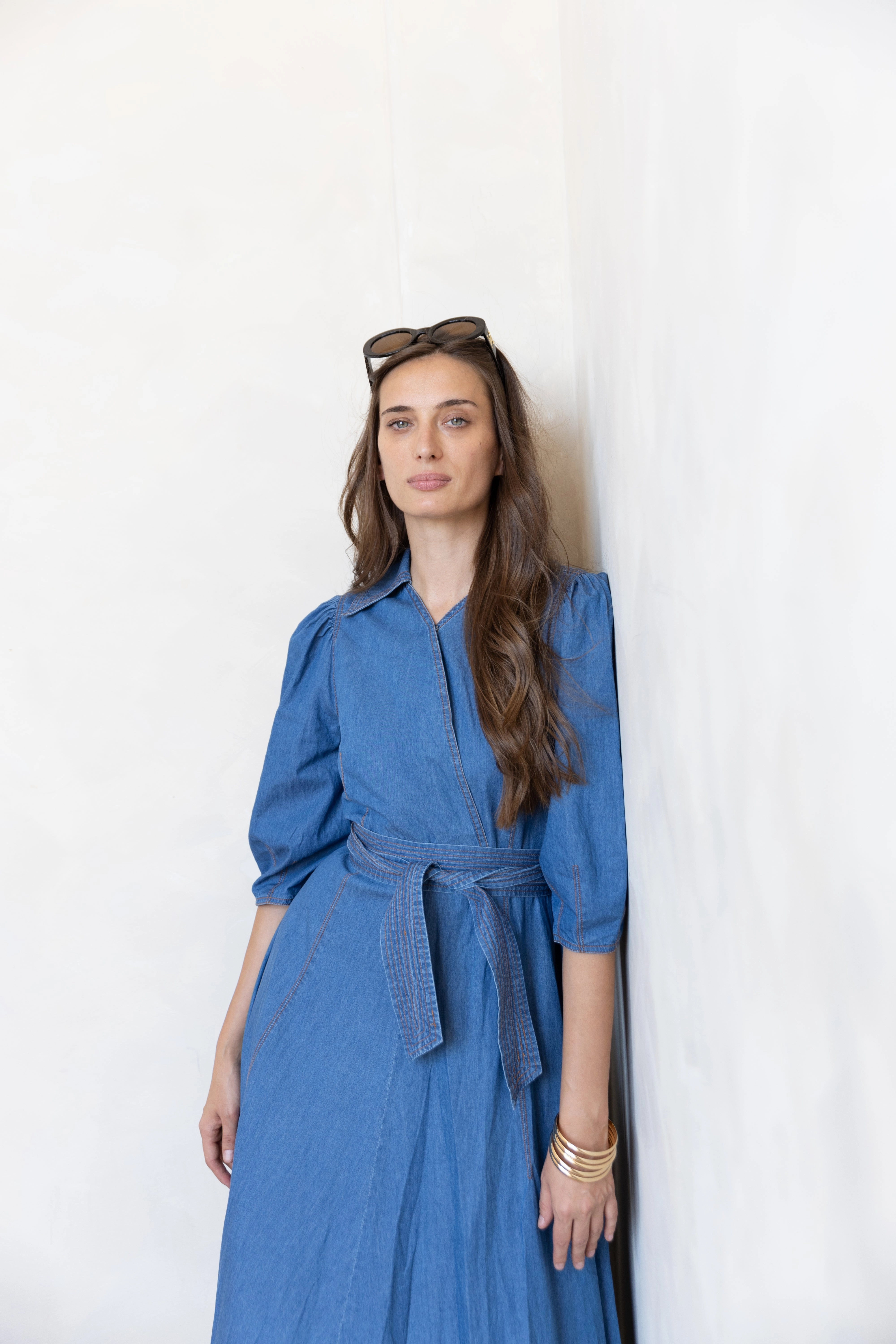 Wrap Denim Dress Tailored Piece