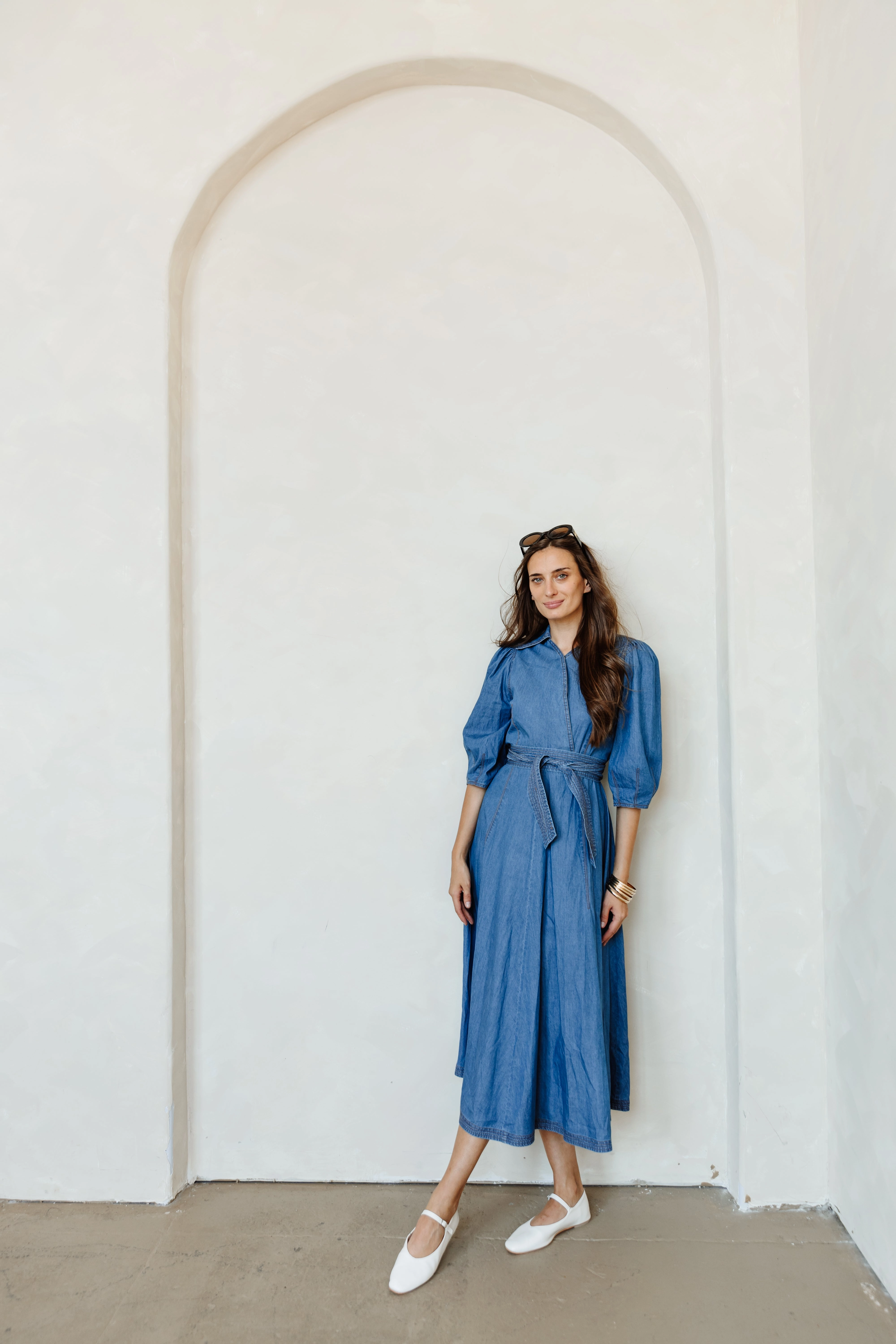 Cozy Comfort Wrap Denim Dress
