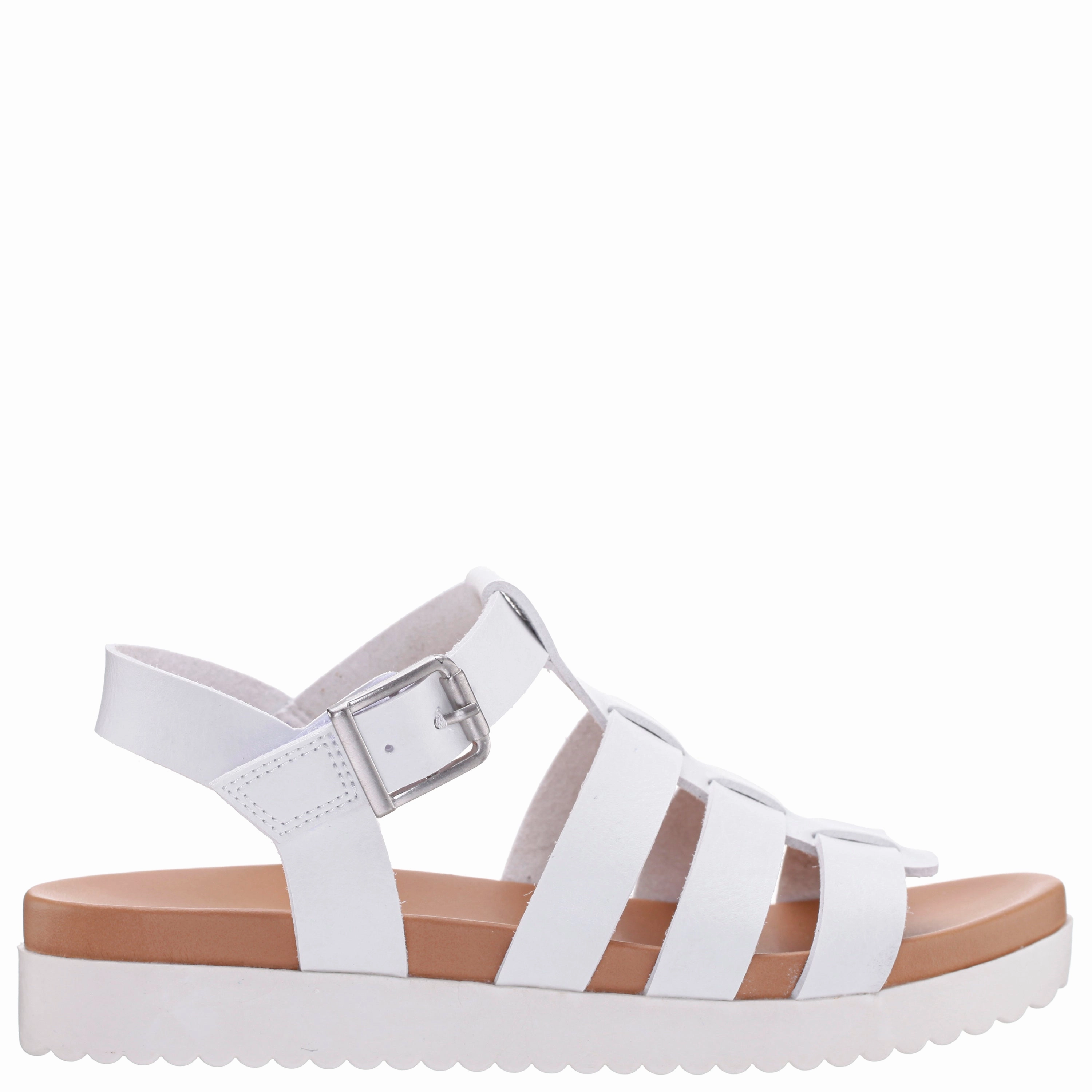 WRENLEE-WHITE Car Ride flat sandals