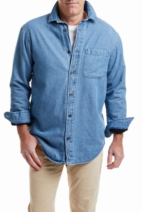 AllDayComfortFit Beach Walker Denim and Fleece Lined Shirt