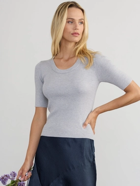 SILK-COTTON TEE Non Iron Fabric