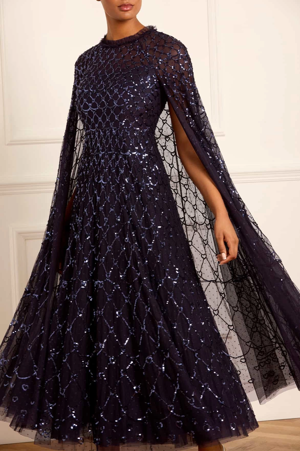 Heart Lattice Ankle Gown Classic Flow windproof