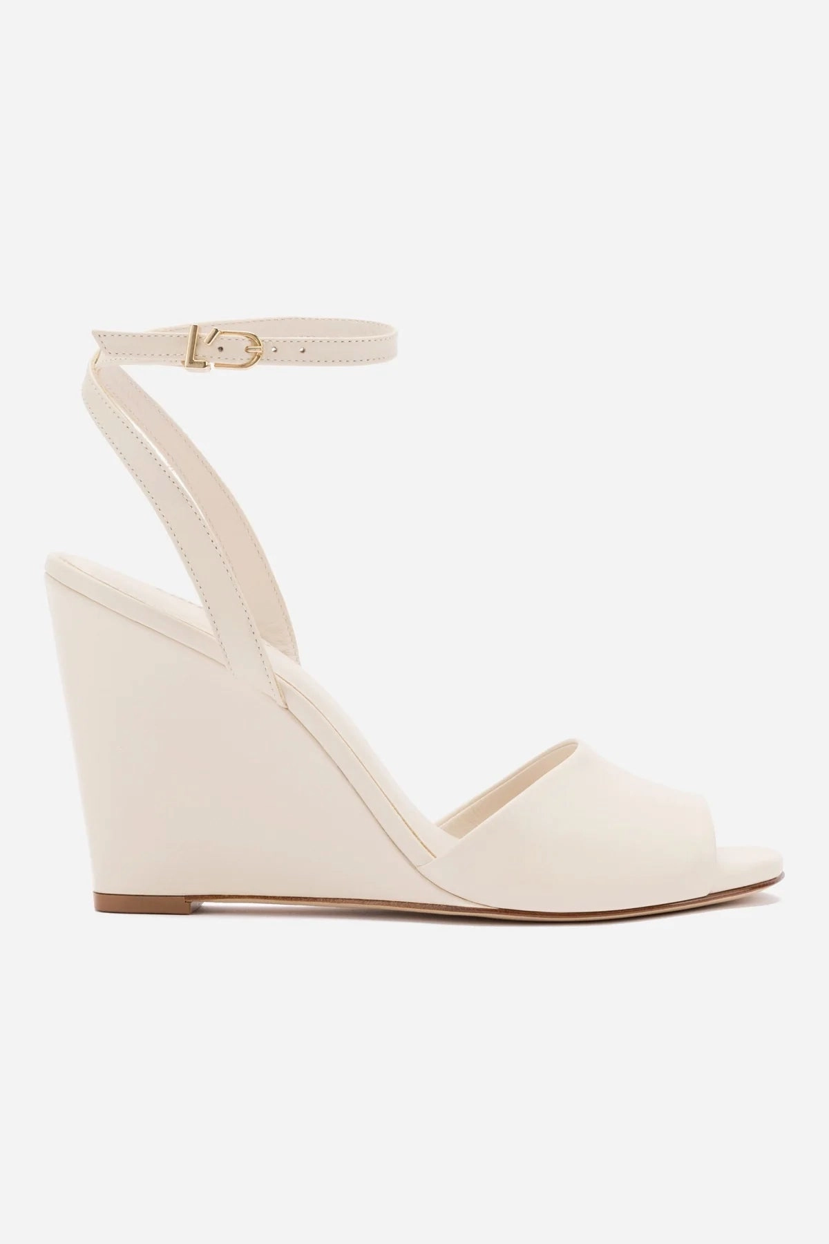Rain Guard Yves Wedge In Ivory Leather