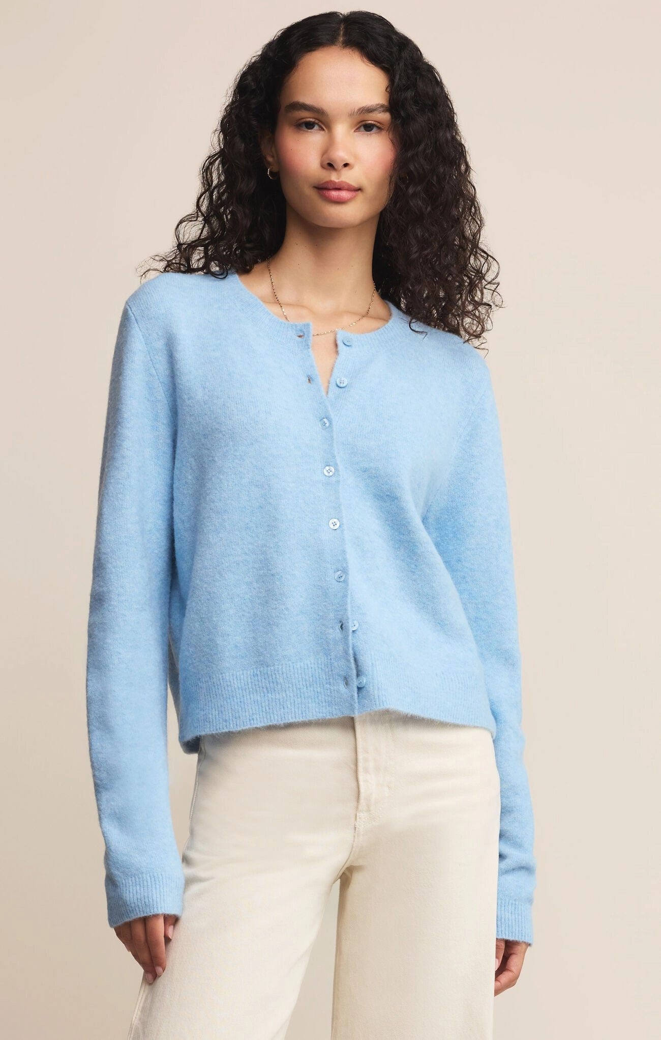 Z Supply Medina Cardigan in Serene Blue Weighted Hem