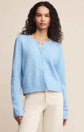 Z Supply Medina Cardigan in Serene Blue Weighted Hem