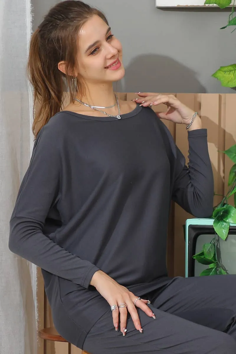 NonChafeCollarTech EcoFriendly Manufacturing CASUAL SOLID LONG SLEEVE T SHIRT-CWTTL1449_CWTTL1449