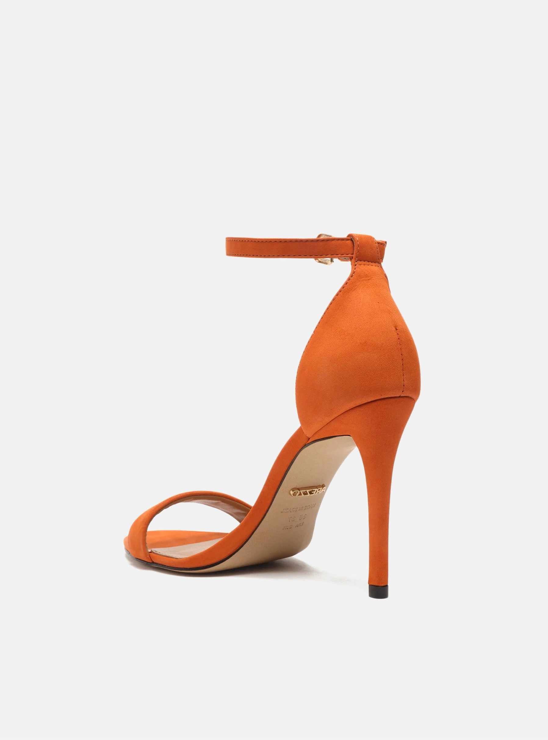 Comfortable Beach Footwear Adjustable Closure Isabelli Orange Stiletto Sandal