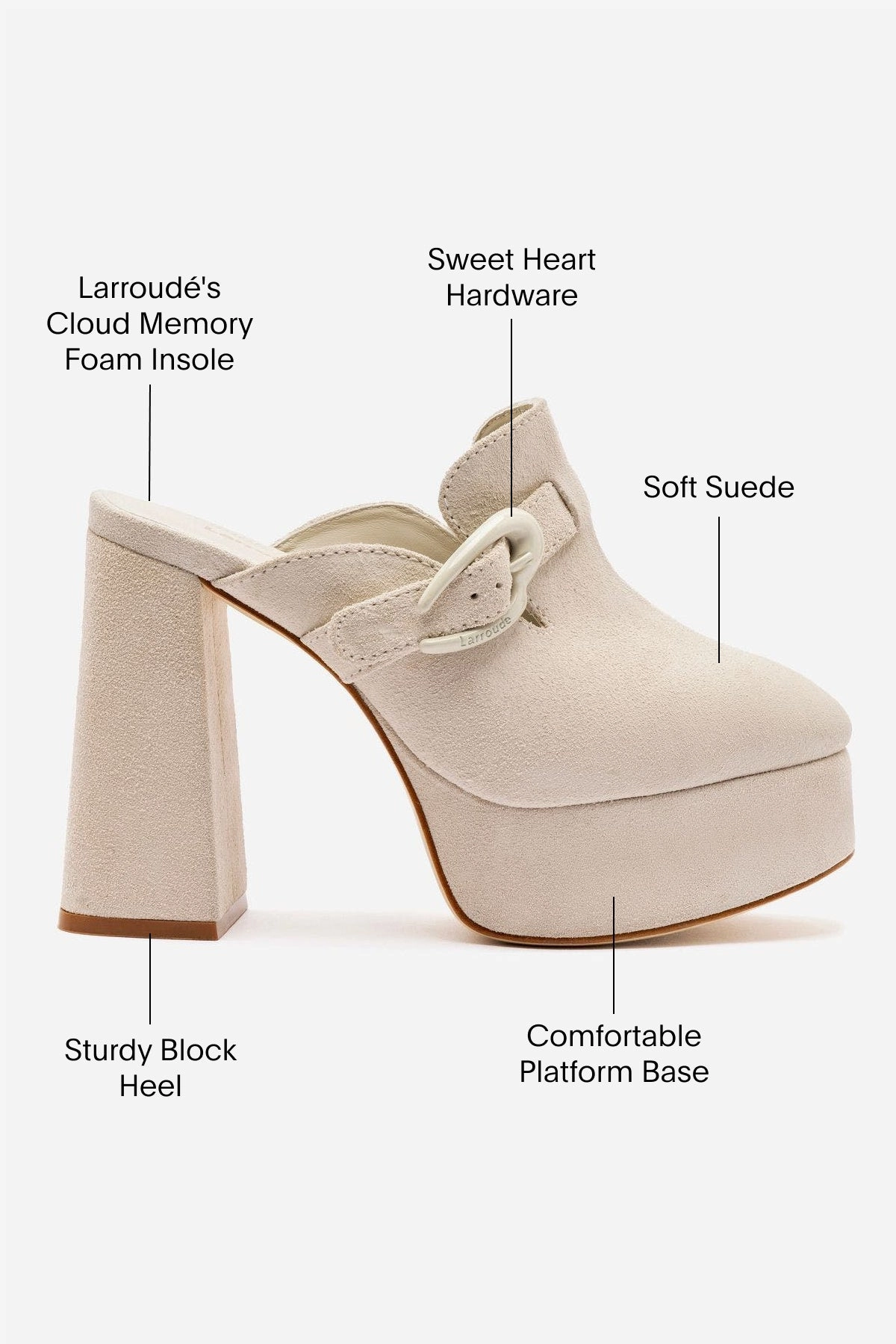 Dolly Verona Clog In Grey Suede Sand Move Ventilation holes