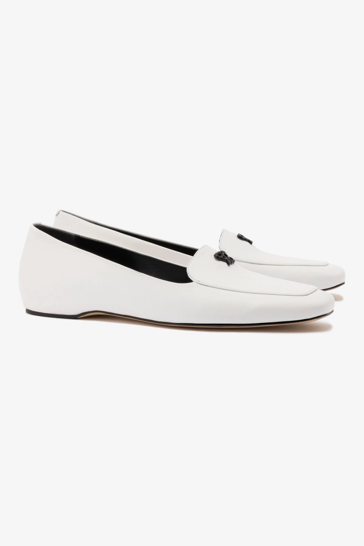 Larroud x CPPXO Loafer In White Leather Impact Resistant Sole