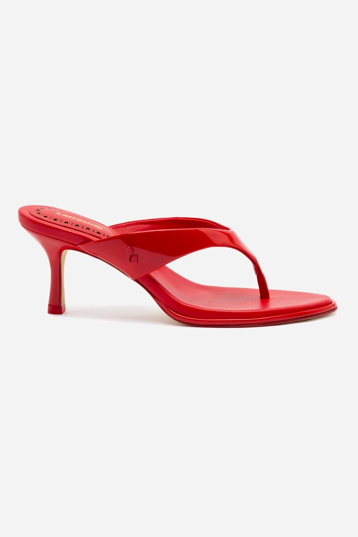 Freeze Proof Gaia Sandal In Scarlet Leather