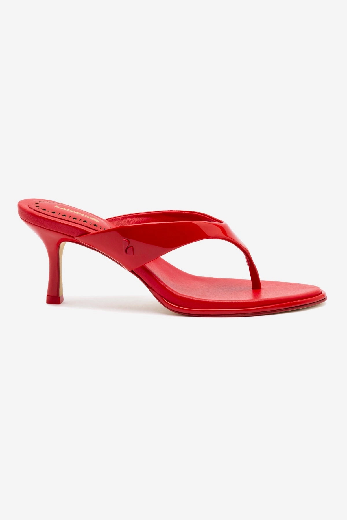 Wide fit Gaia Sandal In Scarlet Leather